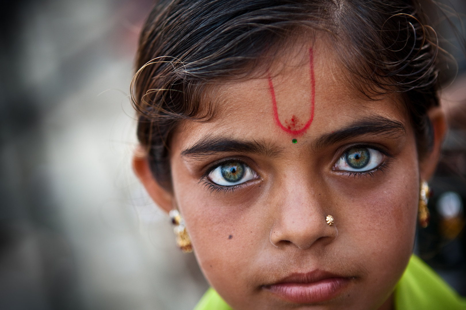 Индианка с зелеными глазами